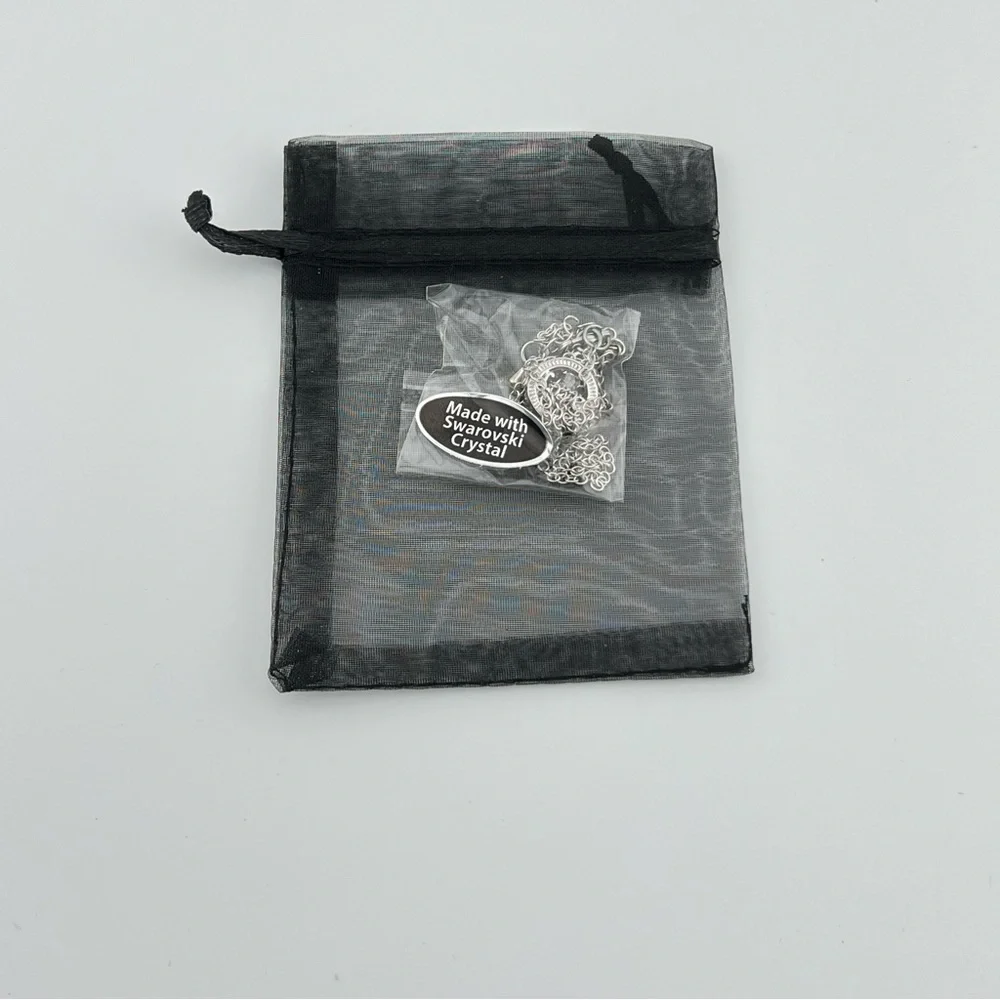 Swarovski Crystal Love Pendant Necklace Rhodium